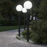 Vidaxl bolderverlichting met stopcontact 3 stuks 120 cm zwart ip44