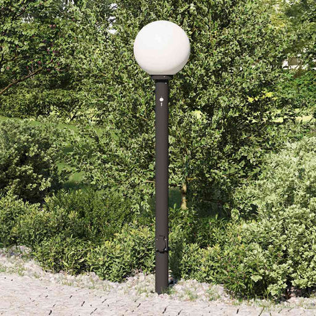 Vidaxl bolderarmatuur met sensor en stopcontact 120 cm zwart ip44