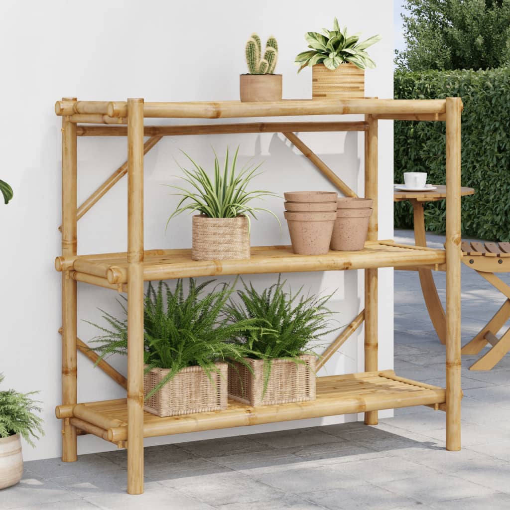 Vidaxl rek 3-laags 100x40x90 cm bamboe