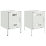 Vidaxl nachtkastjes 2 st 36x39x50,5 cm staal wit