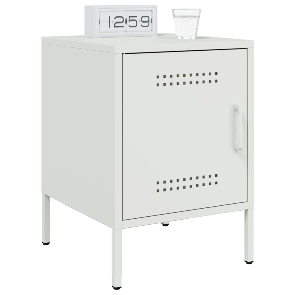 Vidaxl nachtkastjes 2 st 36x39x50,5 cm staal wit