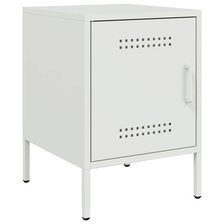 Vidaxl nachtkastjes 2 st 36x39x50,5 cm staal wit