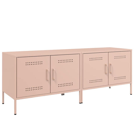 Vidaxl tv-meubelen 2 st 68x39x50,5 cm staal roze