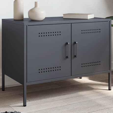 Vidaxl tv-meubel 68x39x50,5 cm staal antracietkleurig
