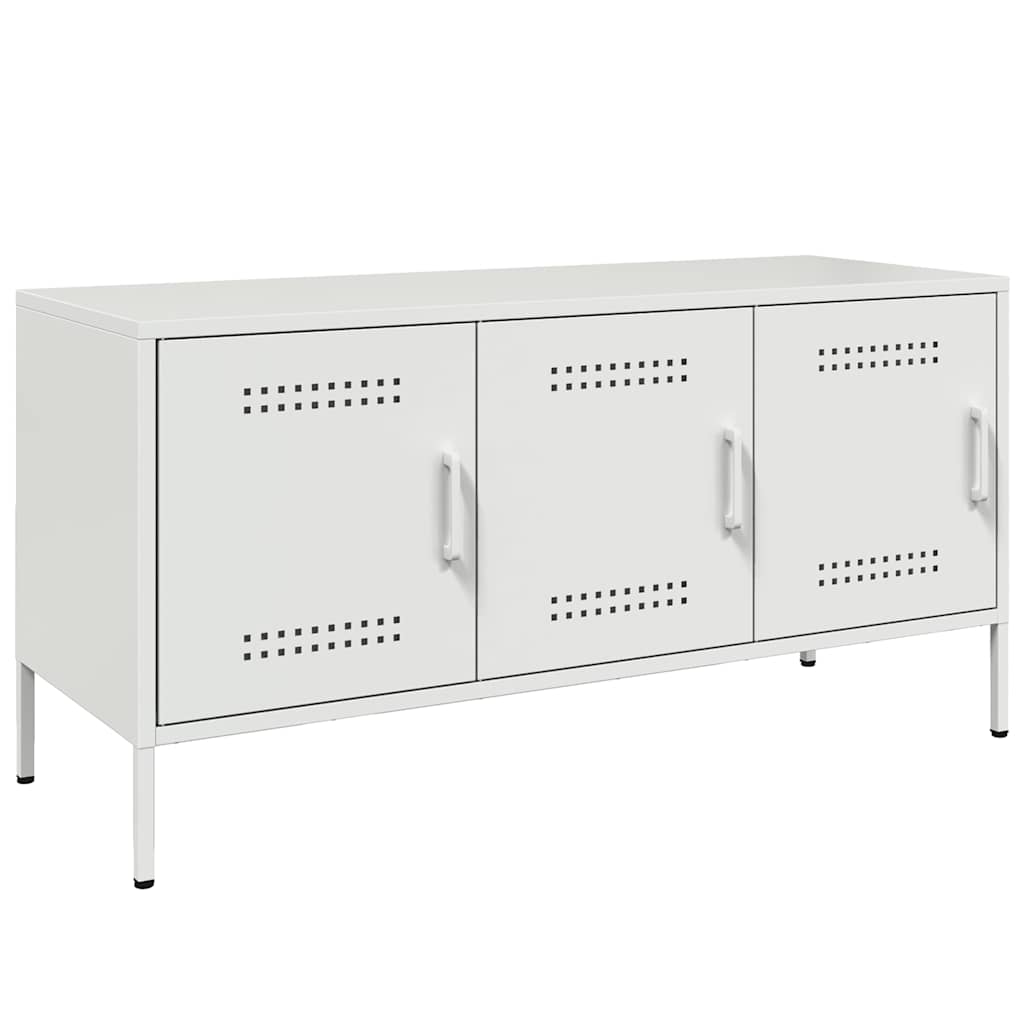 Vidaxl tv-meubel 100,5x39x50,5 cm staal wit