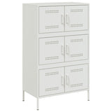 Vidaxl hoge kast 68x39x113 cm staal wit