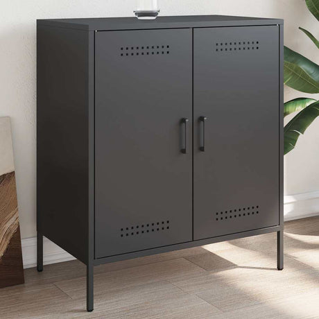 Vidaxl dressoir 68x39x79 cm staal zwart
