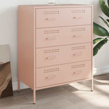 Vidaxl dressoir 68x39x89 cm staal roze