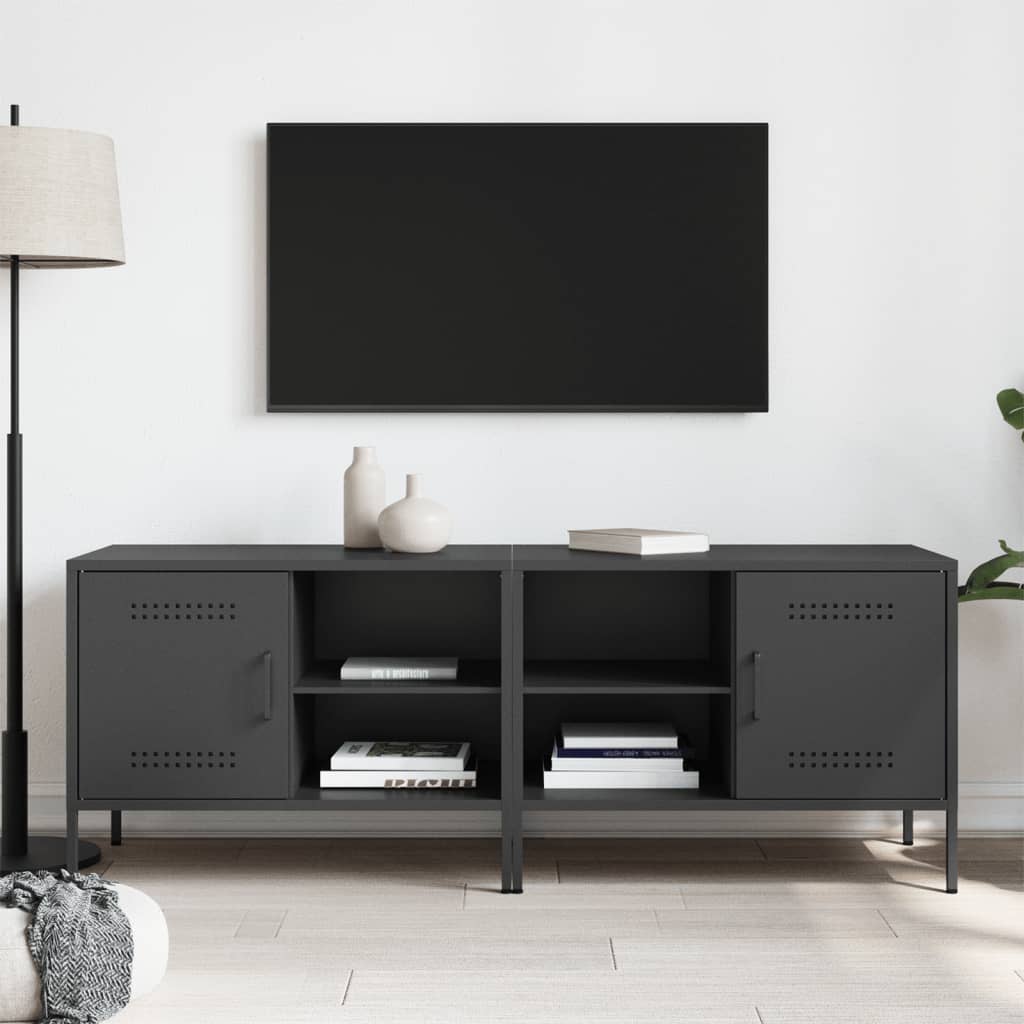 Vidaxl tv-meubelen 2 st 68x39x50,5 cm staal zwart