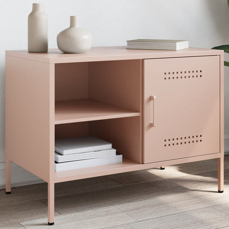 Vidaxl tv-meubel 68x39x50,5 cm staal roze