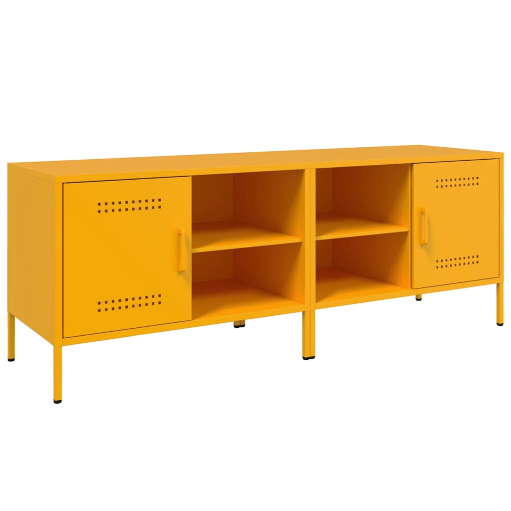 Vidaxl tv-meubelen 2 st 68x39x50,5 cm staal mosterdgeel