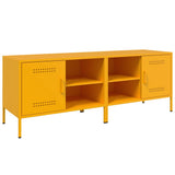 Vidaxl tv-meubelen 2 st 68x39x50,5 cm staal mosterdgeel