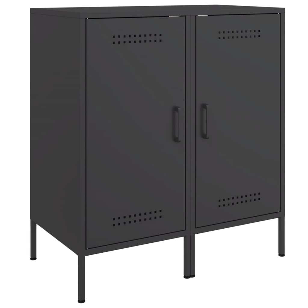 Vidaxl dressoirs 2 st 36x39x79 cm staal zwart
