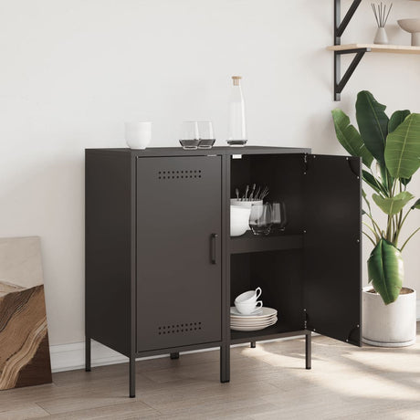 Vidaxl dressoirs 2 st 36x39x79 cm staal zwart