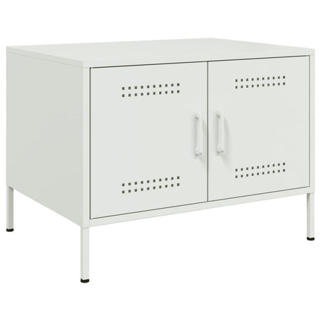 Vidaxl salontafel 68x50x50,5 cm staal wit