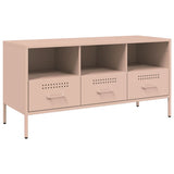 Vidaxl tv-meubel 100,5x39x50,5 cm staal roze