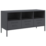 Vidaxl tv-meubel 100,5x39x50,5 cm staal antracietkleurig