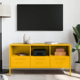 Vidaxl tv-meubel 100,5x39x50,5 cm staal mosterdgeel