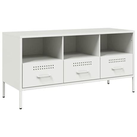 Vidaxl tv-meubel 100,5x39x50,5 cm staal wit