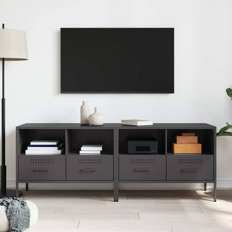 Vidaxl tv-meubelen 2 st 68x39x50,5 cm staal zwart