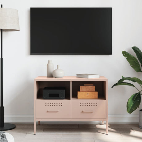 Vidaxl tv-meubel 68x39x50,5 cm staal roze