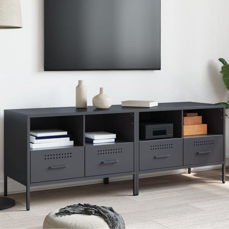 Vidaxl tv-meubelen 2 st 68x39x50,5 cm staal antracietkleurig