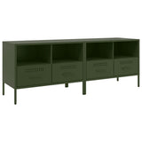 Vidaxl tv-meubelen 2 st 68x39x50,5 cm staal olijfgroen