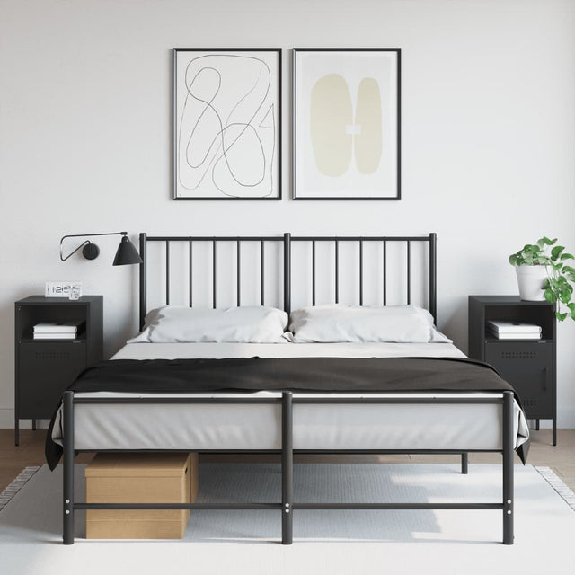 Vidaxl nachtkastjes 2 st 36x39x68 cm staal zwart
