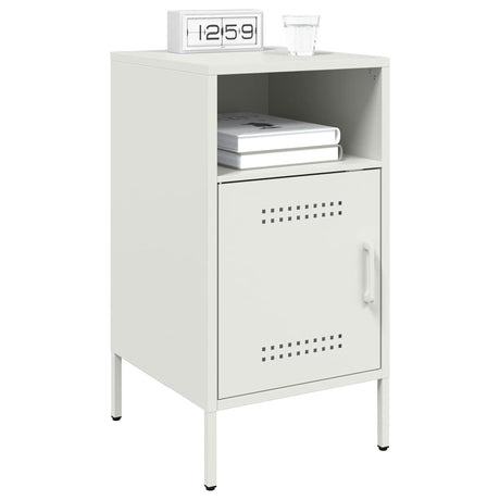 Vidaxl nachtkastjes 2 st 36x39x68 cm staal wit