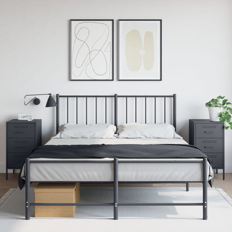 Vidaxl nachtkastjes 2 st 36x39x68 cm staal antracietkleurig
