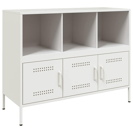 Vidaxl dressoir 100,5x39x79 cm staal wit