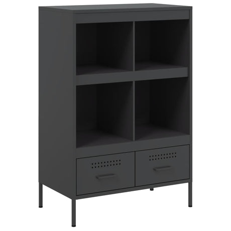 Vidaxl hoge kast 68x39x101,5 cm staal zwart