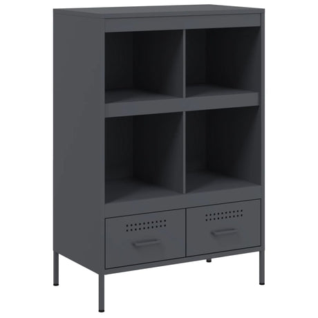 Vidaxl hoge kast 68x39x101,5 cm staal antracietkleurig