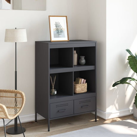 Vidaxl hoge kast 68x39x101,5 cm staal antracietkleurig