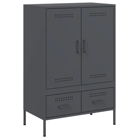 Vidaxl hoge kast 68x39x101,5 cm staal antracietkleurig