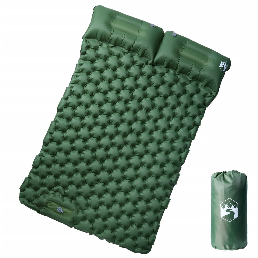 Vidaxl kampeermatras met kussens zelfopblazend 2-persoons groen