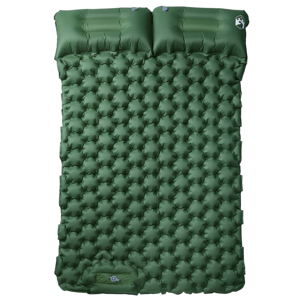 Vidaxl kampeermatras met kussens zelfopblazend 2-persoons groen