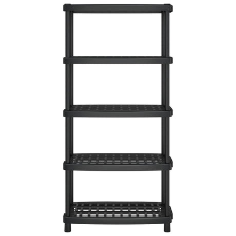 Vidaxl opbergrek 5-laags 93,5x45,5x194,5 cm polypropeen zwart
