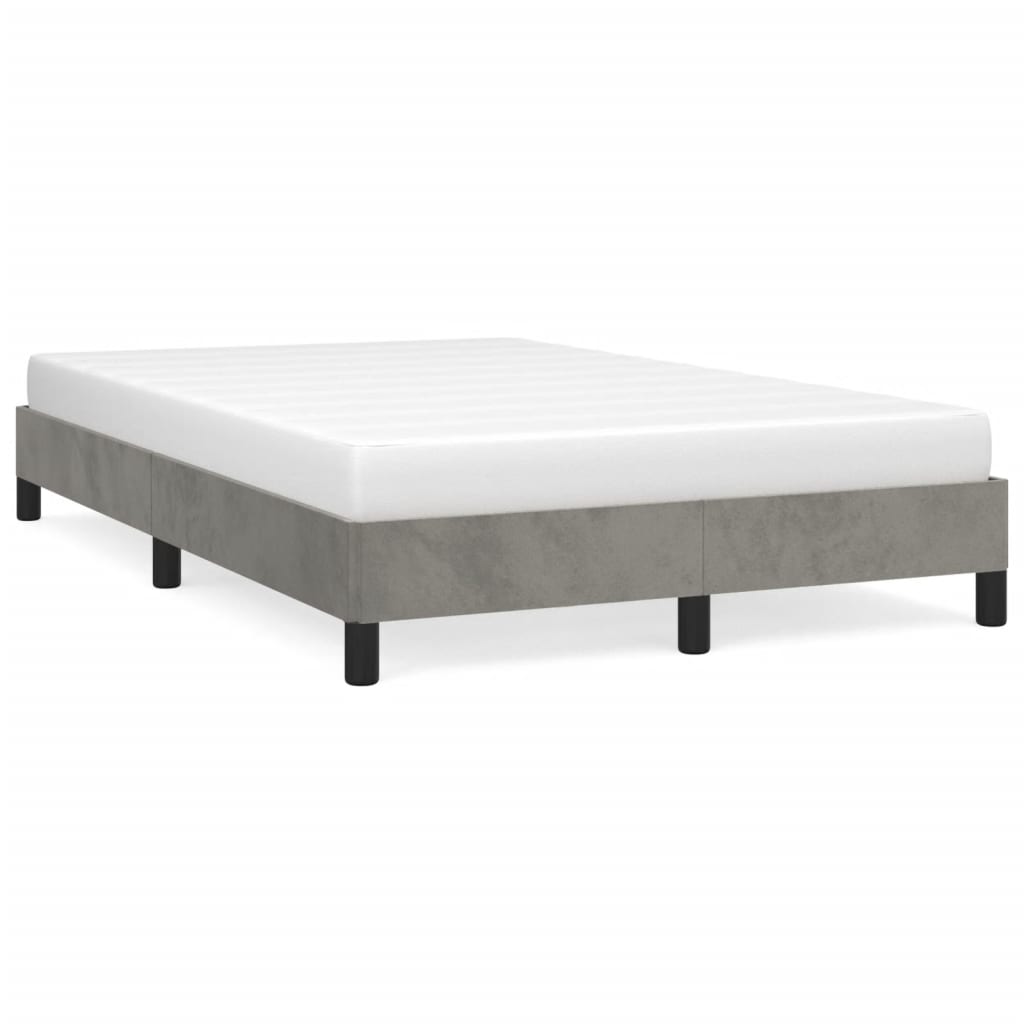 Vidaxl bedframe zonder matras 120x190 cm fluweel lichtgrijs