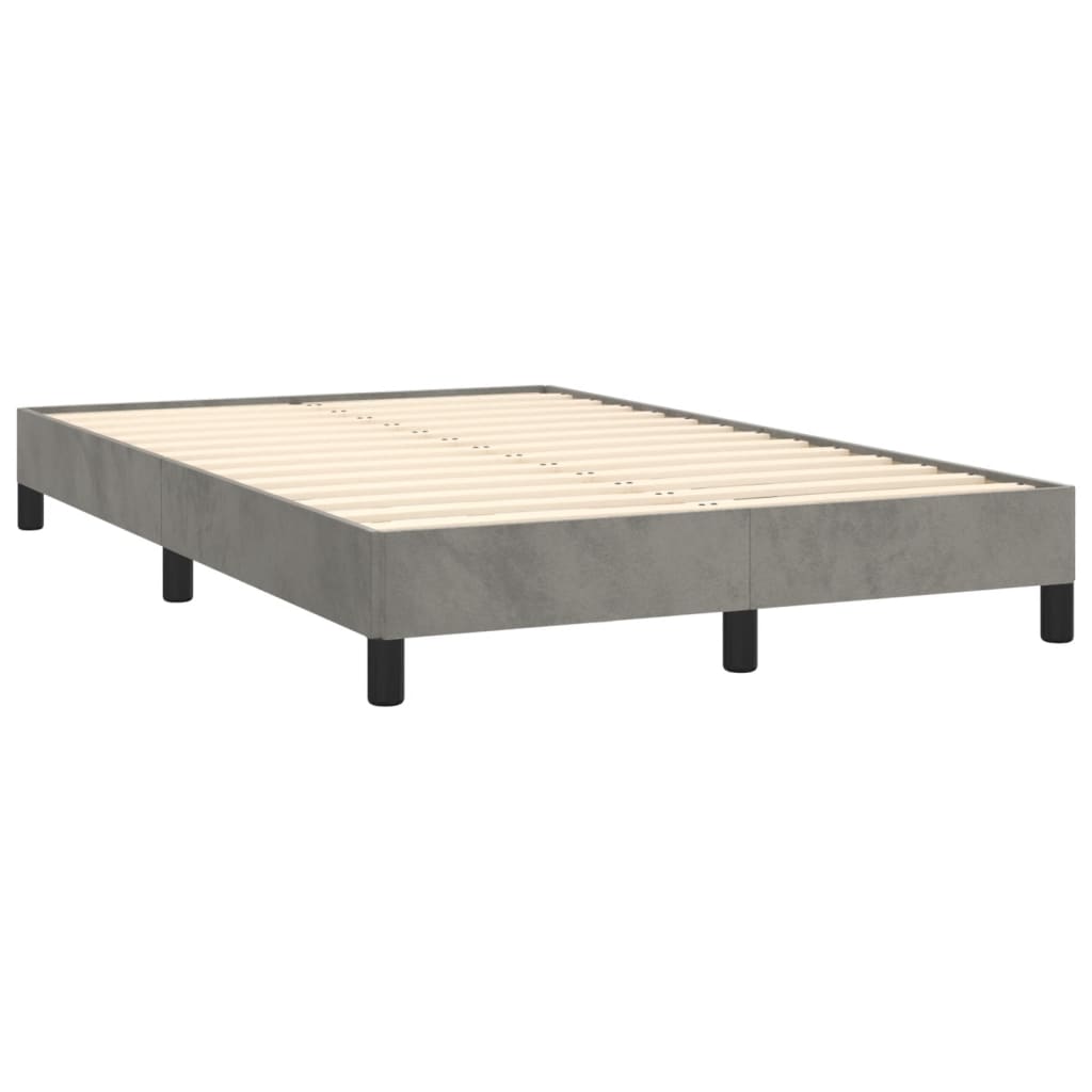 Vidaxl bedframe zonder matras 120x190 cm fluweel lichtgrijs