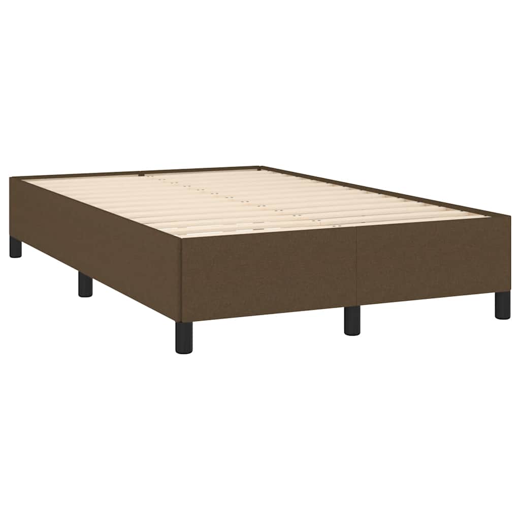 Vidaxl bedframe zonder matras 120x190 cm stof donkerbruin