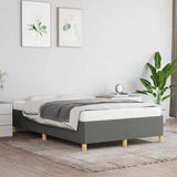 Vidaxl bedframe zonder matras 120x190 cm stof donkergrijs
