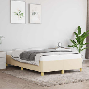 Vidaxl bedframe zonder matras 120x190 cm stof crèmekleurig