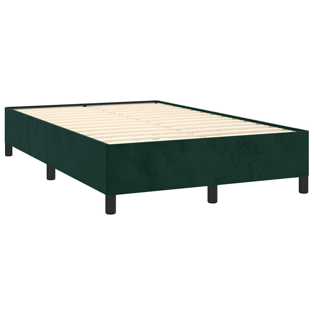 Vidaxl bedframe zonder matras 120x190 cm fluweel donkergroen