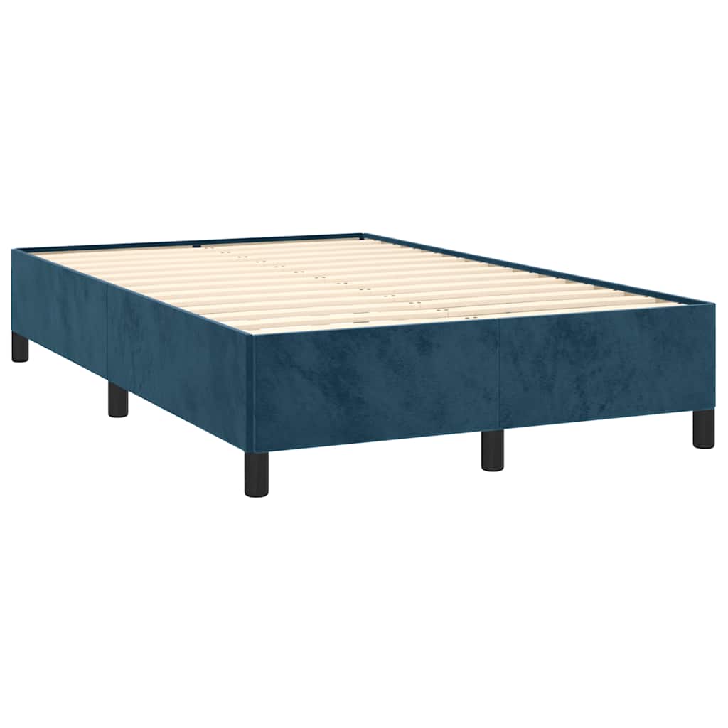 Vidaxl bedframe zonder matras 120x190 cm fluweel donkerblauw