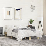 Vidaxl bedframe bewerkt hout metaal sonoma eikenkleurig 120x190 cm