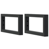 Vidaxl wandbeugels voor wasbak 2 st rechthoekig staal zwart