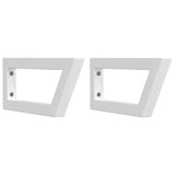 Staffe da parete Vidaxl per lavandino 2 St Trapezium acciaio bianco