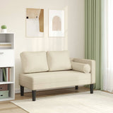 Vidaxl chaise longue met kussens kunstleer crème