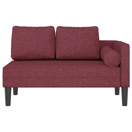 Vidaxl chaise longue met kussens stof wijnrood